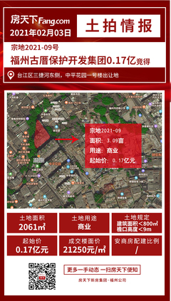 土拍結(jié)果|2021年第一場(chǎng)土拍打響,福州首次在同一場(chǎng)拍賣(mài)中采用五種競(jìng)拍方式